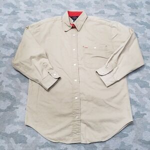 Vintage Kenneth Gordon Top Womens 10 Brown Pockets Long Sleeve Button-Up